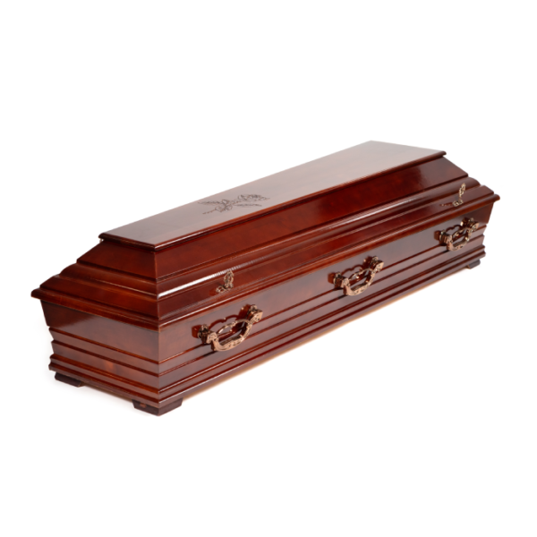 Classic wooden coffin