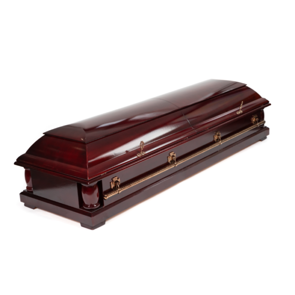 Classic wooden coffin