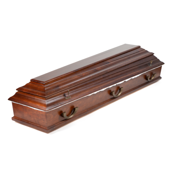 Classic wooden coffin