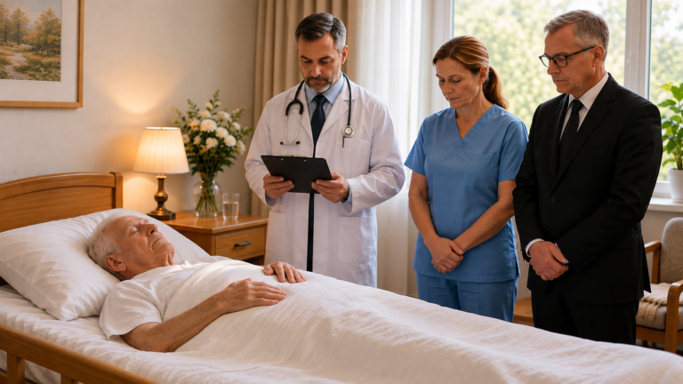Cilvēks nomirst pansionātā medicīnas personāla klātbūtnē